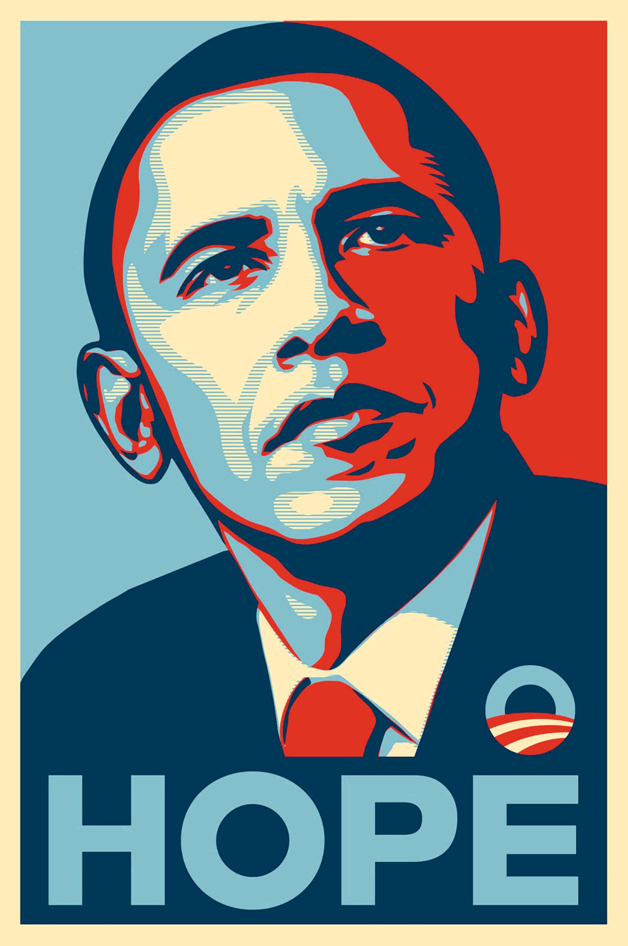 Shepard Fairey's Barack Obama HOPE poster