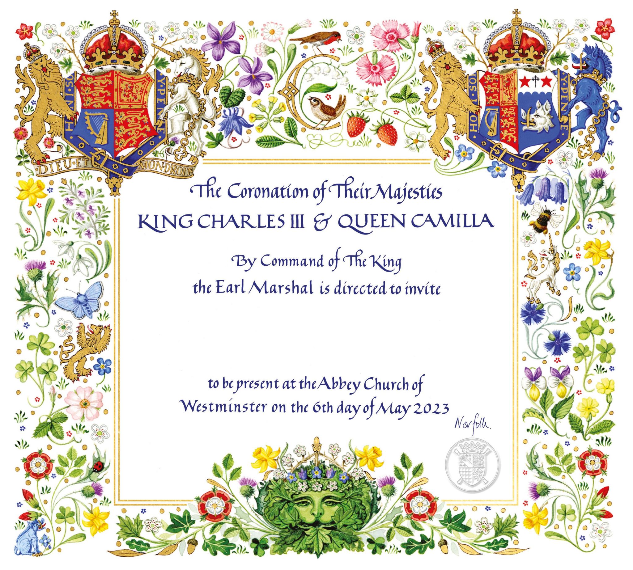 King Charles invitation