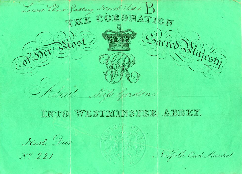 Queen Victoria Coronation Invitation