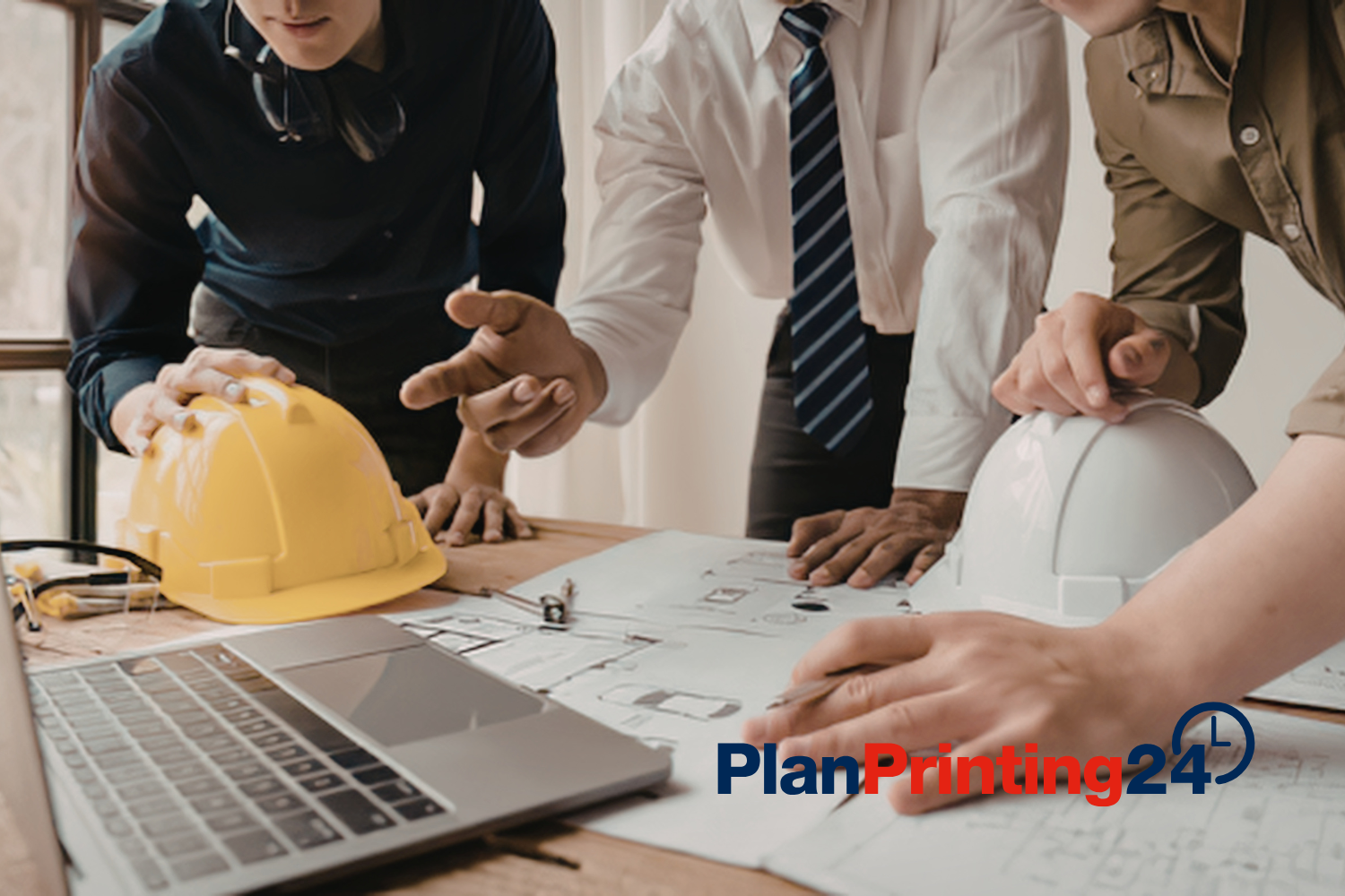 physical plan printing construction plans